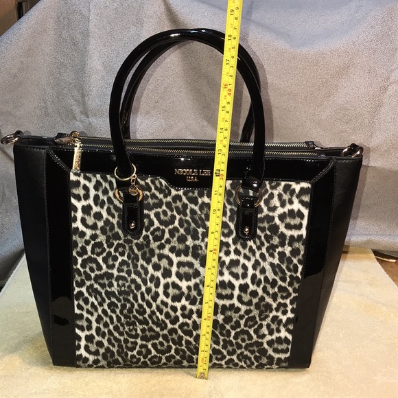 Nicole Lee Black Animal Print Tote Bag - Picture 10 of 14
